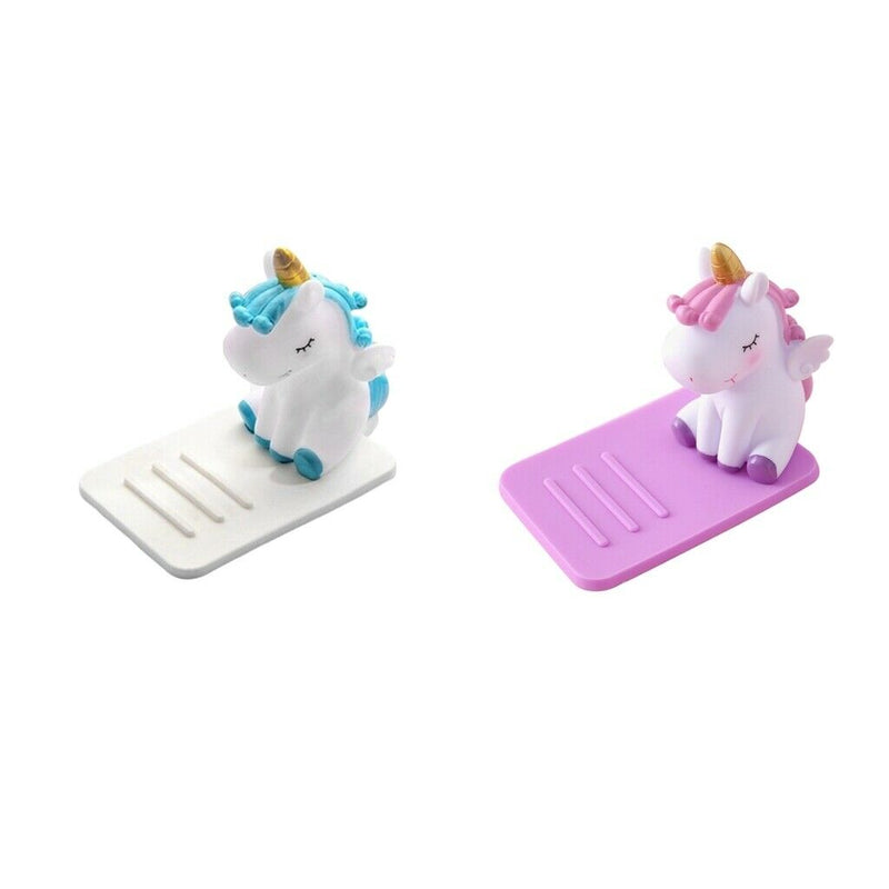 Anti-skid Phone Holder Rubber Cell Phone Stand Smartphone Dock White/Purple