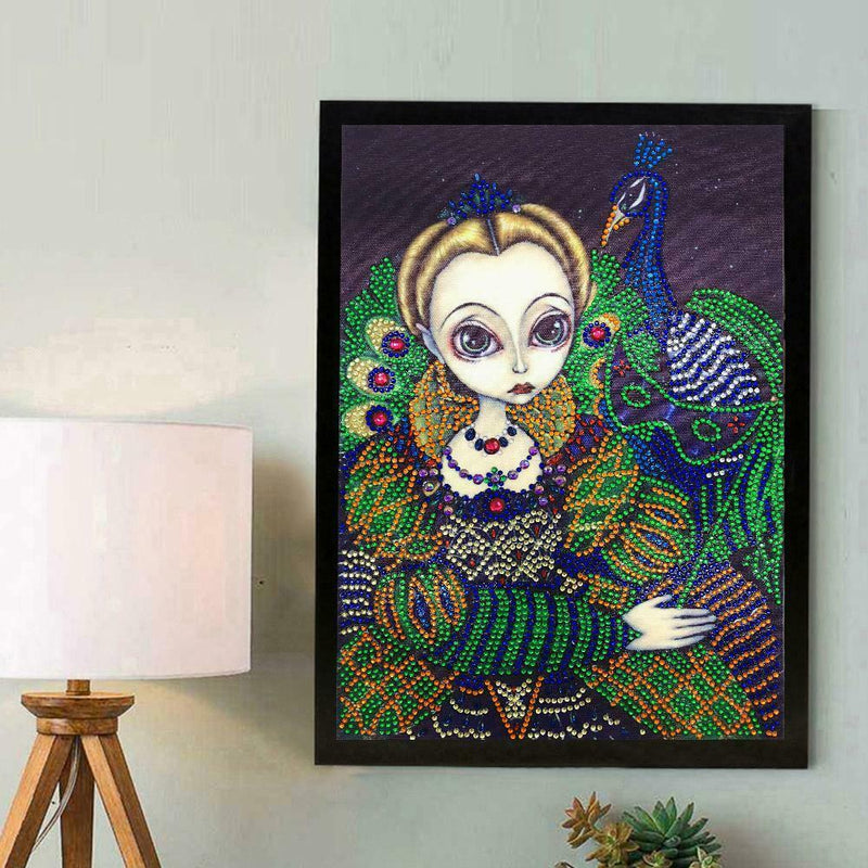 5D DIY Special Shaped Diamond Painting Girl Cross Stitch Mosaic Craft Kits