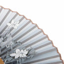 Silk hand fan Lotus folding fan bamboo-gray U3E5