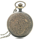 Car pocket watch retro design surrounding English alphabet car quartz pocke