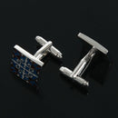 1 Pair Modern Square Flower pattern Cufflinks For Mens Shirt M4Q2