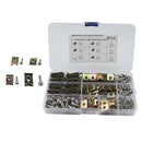 200pcs Assorted Spire Clips U Nuts, Galvanized Screw for Motorcycle Auto Car
