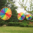 Rainbow Wheel Windmill Wind Spinner Whirligig Garden Funny Children ToysB Gw