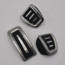 3x Stainless Steel Brake Pedals Pads Cover Set For