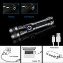 Super Bright XHP50 LED Flashlight 26650 USB Rechargeable Zoom Torch Light Hn