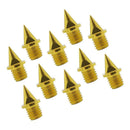 10x Carbon Steel Track Spikes Cross Country Outdoors Replacement Pins Golden
