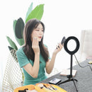 LED Ring Light 4.7" with Tripod Stand for Live Streaming Video Makeup