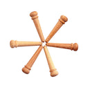6x Maplewood Bridge End Pins Cones for Acoustic Guitars / String Pegs / Plain