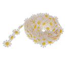 2 Colors Daisy Flower Lace Trim Ribbon Embroidered Flower Wedding Applique