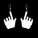 Creative White and Black Hands Charm Drop Dangle Earrings Women Jewelry Gift Hot
