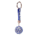 Strap Ball Car Keychain Charm Pendant Key Ring For Women Blue White