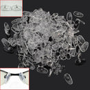 1 Pack 100 Pairs Silicone Clear Nose Pads Holders Eyeglass Glasses Accessories