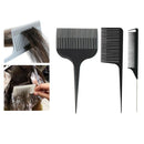 ABS Plastic Weaving Sectioning Highlight Foiling Comb Tail Combs Black