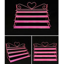 Metal Nail Polish Shelf Cosmetic Varnish Display Stand Holder Heart Design  L9T4