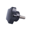 M6 x 15mm Male Thread Screw Star Head Locking Screw Handle Black 2 Pcs V8O5