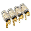 12 Pcs Copper Crystal Post Binding Post For Speaker Amplifier 4mm Banana Pl