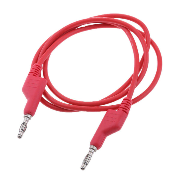 4Piece 1M 4mm Banana to Banana Plug Soft Silicone Test Cable Lead for Multimeter