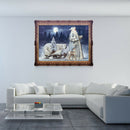 Christmas Santa Claus Bear Snow Scene 5D Diamond DIY Painting Craft Kit