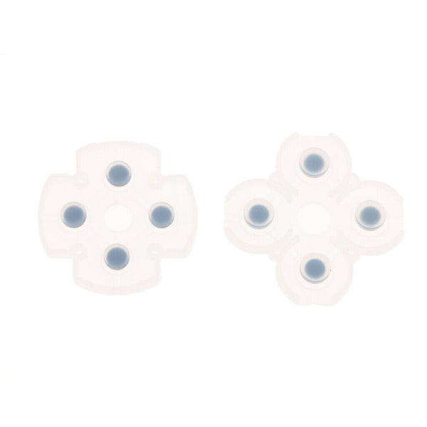 1 Set Button Conductive Rubber Pad for Sony PS4 w/ 2x Aim Assistance Ring