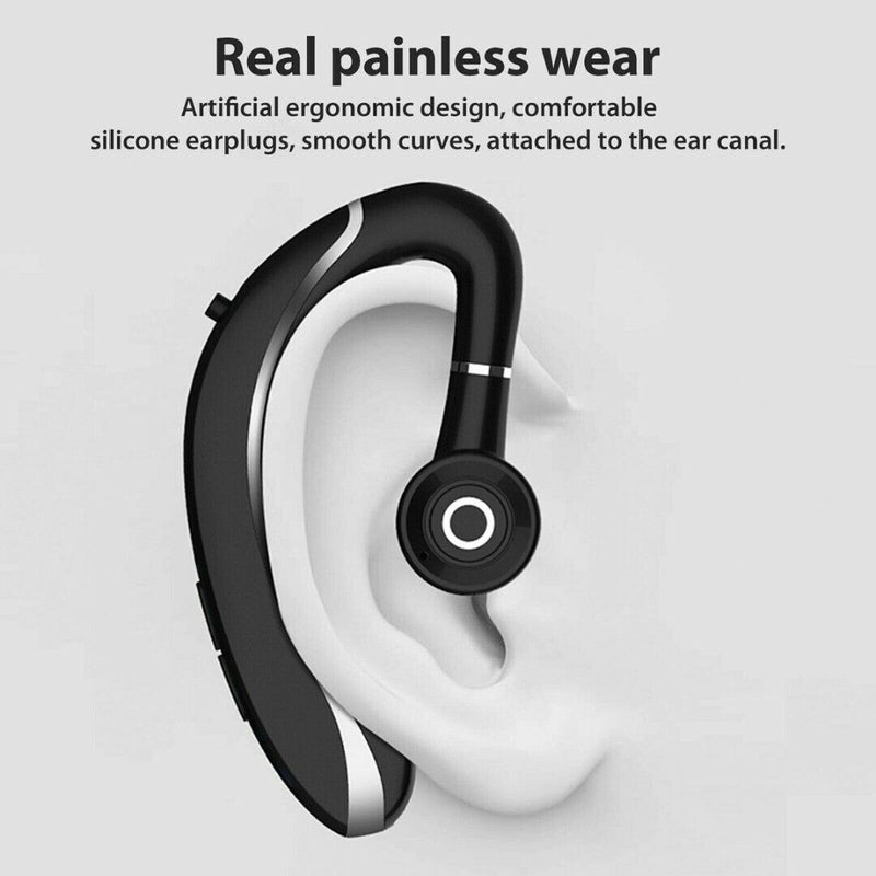 Wireless Earpiece Driving Trucker Headset Earbuds Noise Cancelling Long Standby