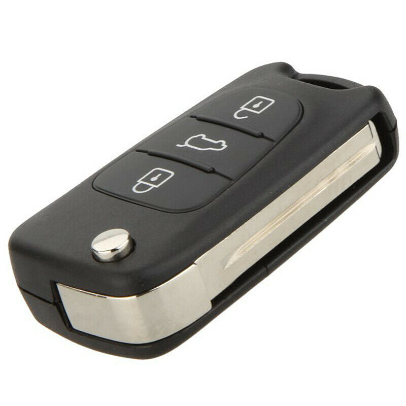 Replacement 3 Button Keyless Entry Remote Control Folding Flip Car Key Fob