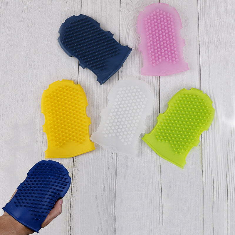 1Pc Silicone massage scrub gloves for peeling body bath brush exfoliating glo Kw