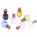Mini Glass Color Bottles With Stopper Cork Rectangle DIY Little Bottle Xmas  Hn