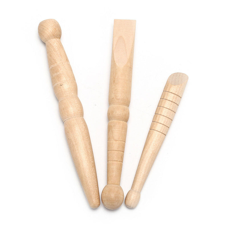 3PCS Wooden Foot Body Massage Stick Relieve Muscle Relaxing Tool Massager ME FT