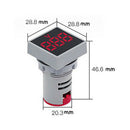 AC12-500V Voltmeter 22 MM Square Panel Digital LED Voltage Meter Indicator CLE