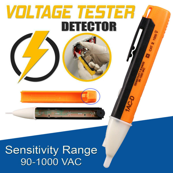 Non Contact Voltage Tester Pen Detector 90-1000V With Light And Voltage Alert