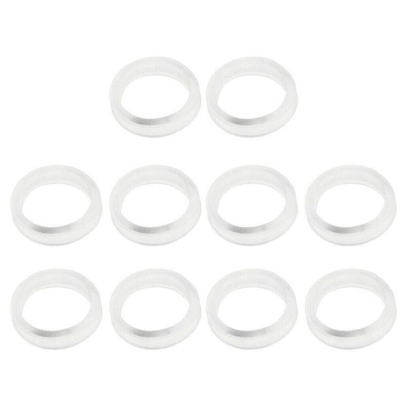 10Pcs Finger Ring Grips Inserts for Barber Hairdressing Shear Scissors Clear