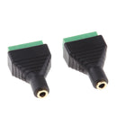 2 Pieces Terminal Connector 1/8 "Stereo TRRS Female To Balun Connector