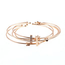 5pcs Fashion Women Geometric Bracelet Open Bangle Casual Jewelry Set Gift