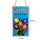 Tulips Easter Plaque Hanging Board Wall Art for Easter Day Home Supplies