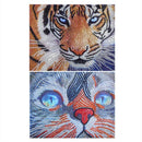 2Pcs Special Shaped Diamond Painting Animal Cat Tiger Diy 5D Diamond Painti