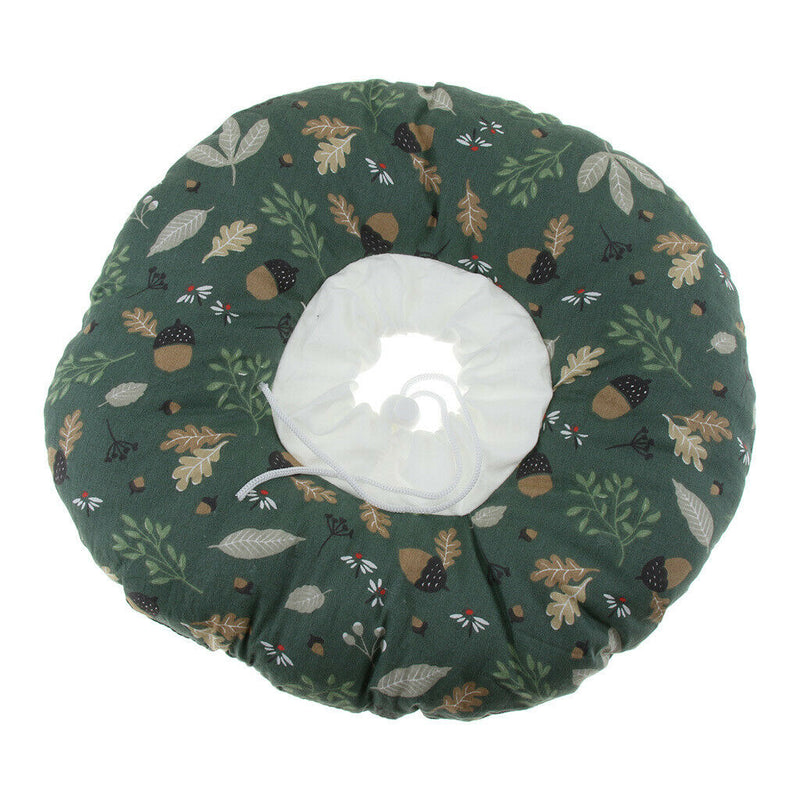 Green Forest Print Dog Cute Comfy Cone for Dogs and Cats Soft Fabric E-Collar