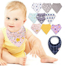 Set of 10 Baby Bandana Bibs Cotton Drool Bib Unisex F. Drooling Teething Feeding