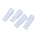 Home Office Clear Plastic Door Wedge Stopper Block 4 Pcs