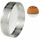 Circular Stainless Steel Porous Tart Ring Bottom Tower Pie Cake Mould Bakin K3J3