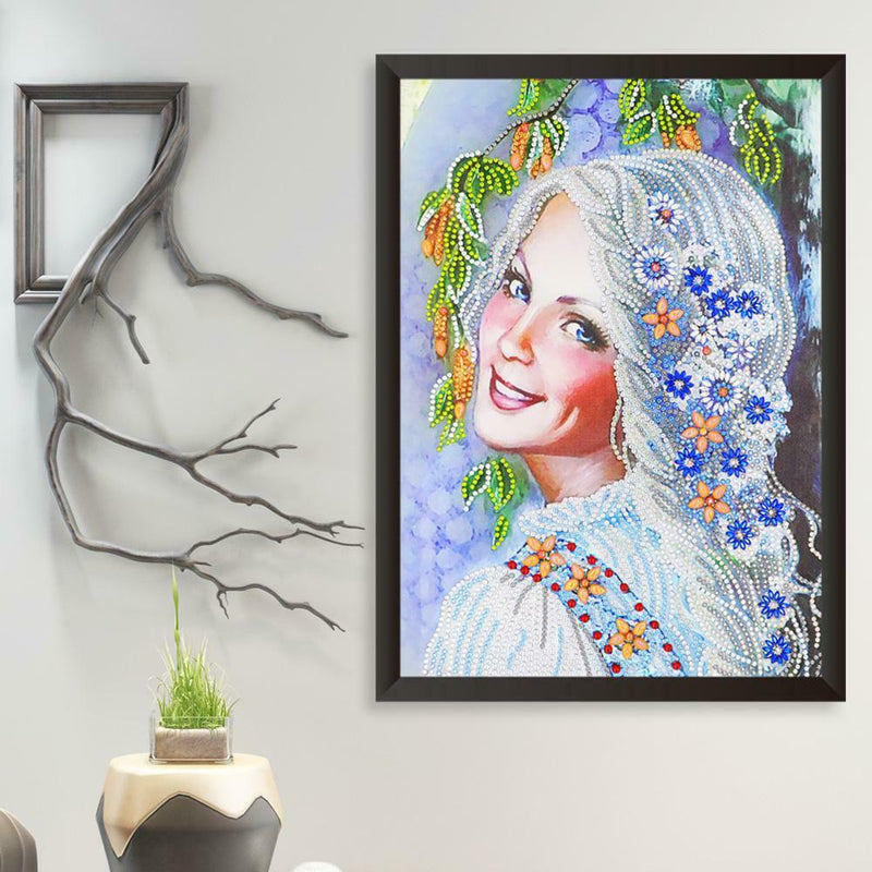 5D DIY Special Shaped Diamond Painting Beauty Cross Stitch Mosaic Kit Decor
