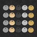40 Pcs 0.3''/ 8 mm Metal Coin Round Stamping Blank Tag Jewelry Making DIY