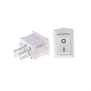 10pcs 2pins KCD11 On/Off 3A 250V 15x10mm Rocker Power Switch White MO