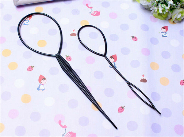 1Pair Pack of Topsy Hair Braid Pony Tail Maker Styling Tool Hair Pattern Z