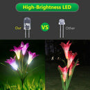Outdoor Solar Garden Stake Lights,Upgraded Led Solar Powered Light, Multi-C