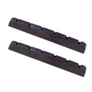 2 Pieces Plastic Slotted Electric Guitar Nut Black