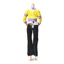 3 Pcs/set Fashion Handmade Yellow Coat Black Pant Rainbow Vest for s  YFB ES