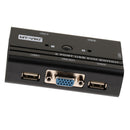 Kvm Usb Switch Splitter 2Port Sharing Switcher Selector for Projector Black