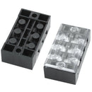 600V 25A Dual Row 3 Position Screw Barrier Terminal Block 10 Pcs