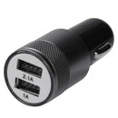 2.1 Ah Dual USB Blu-ray car charger Aluminum Alloy Car Charger 2.5 * 2.5 *