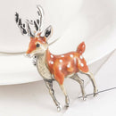 Fashion Lovely Sika Deer Animal Brooch Pin Enamel Wedding Costume Jewelry Xmas